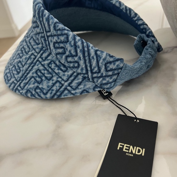 Fendi Denim Monogram Visor - Picture 2 of 3